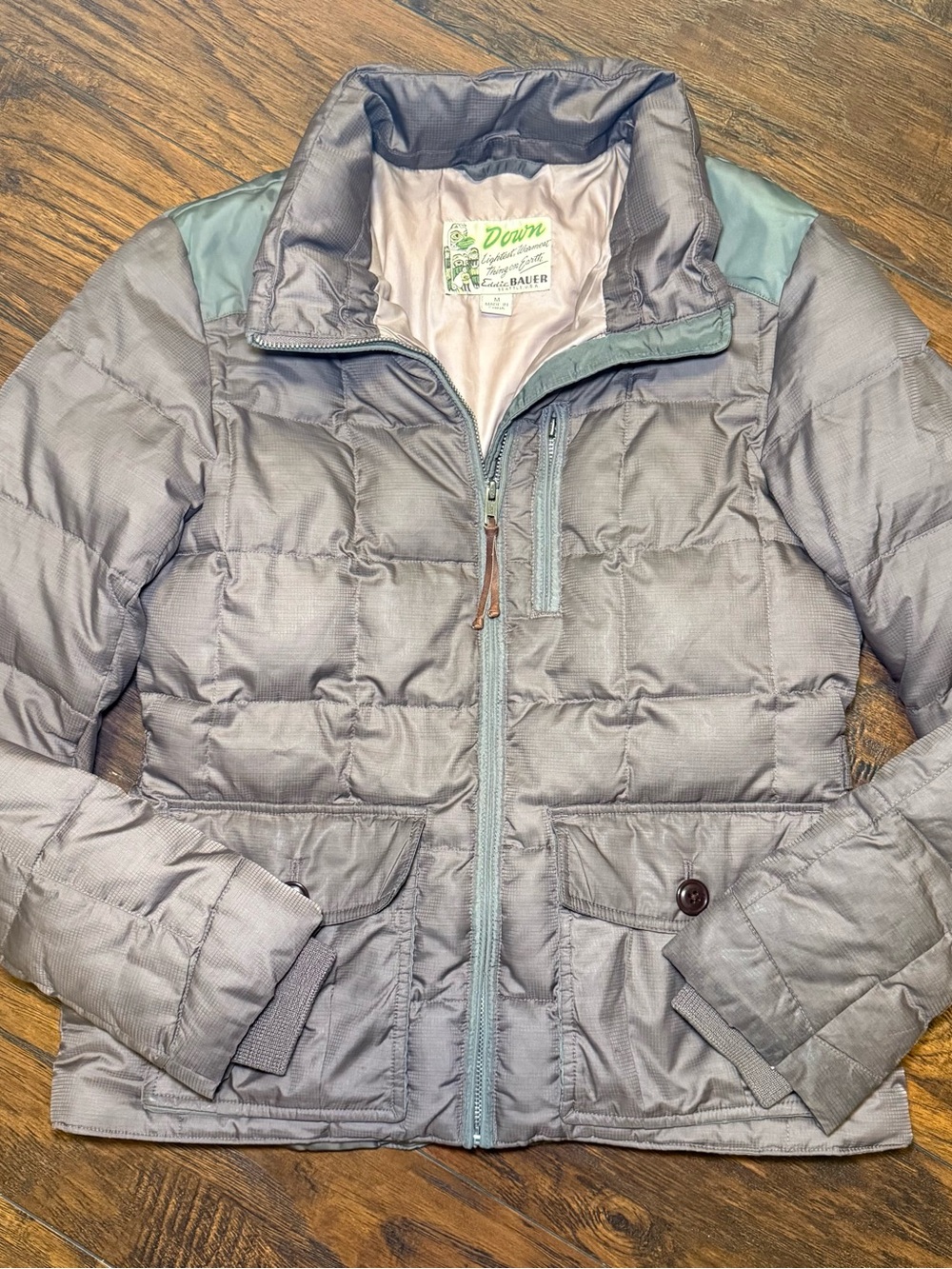 Vintage Eddie Bauer Yukon Down Jacket Faux Fur Trim Y2K Aesthetic Gorpcore Med - Picture 2 of 16
